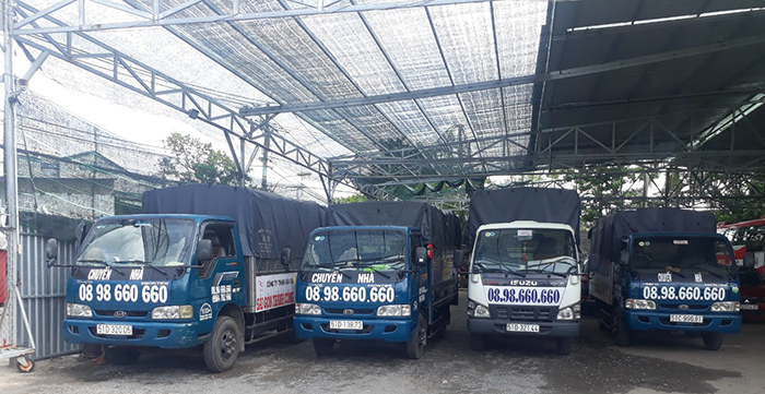 Hệ thống xe tải cung cấp dịch vụ chuyển nhà trọn gói quận 10 tại Sài Gòn Thành Công