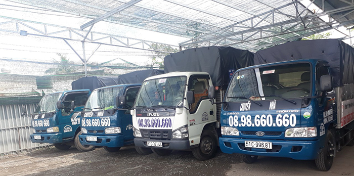 Hệ thống xe tải cung cấp dịch vụ chuyển nhà tại Sài Gòn