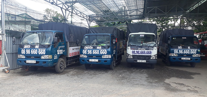 Hệ thống xe taxi tải dịch vụ chuyển nhà trọn gói quận 12 TPHCM tại Sài Gòn Thành Công