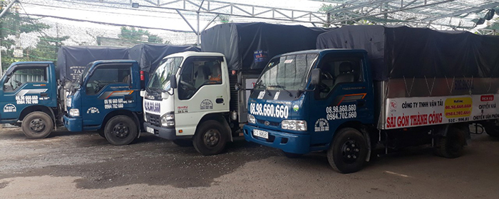 Hệ thống xe tải cung cấp dịch vụ chuyển nhà giá rẻ quận Bình Thạnh tại Sài Gòn Thành Công
