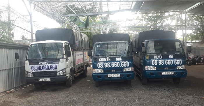 Hệ thống xe tải Dịch vụ chuyển nhà trọn gói quận 5 tại công ty chuyển nhà Sài Gòn Thành Công