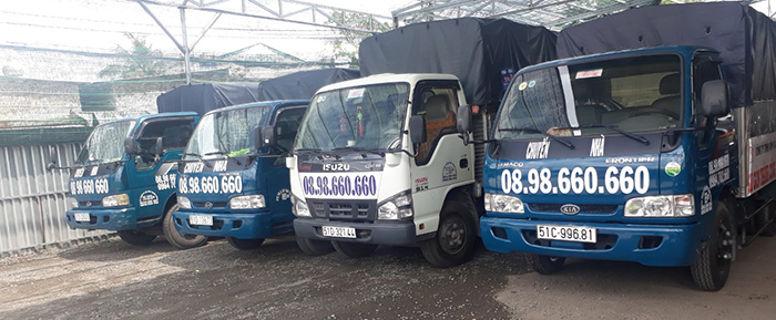 Hệ thống xe tải cung cấp dịch vụ chuyển nhà giá rẻ tại quận 5 Công ty chuyển nhà Sài Gòn Thành Công